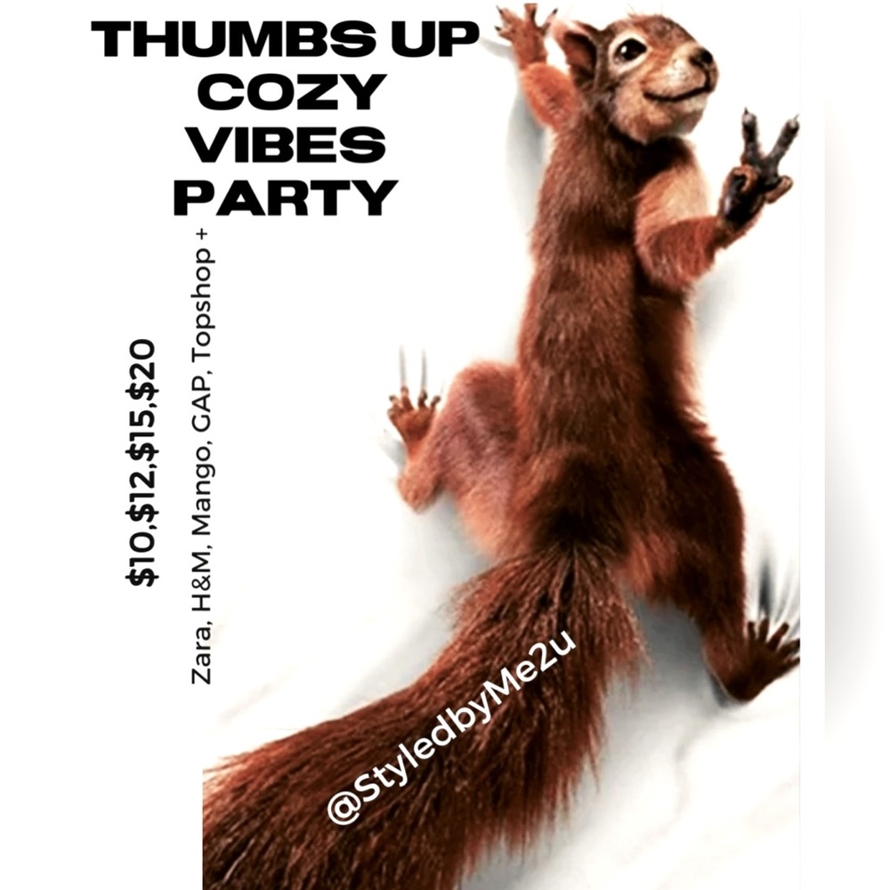 🐿️Cozy Vibes Party 🐿️Thumbs up Style+Deals Week🐿️